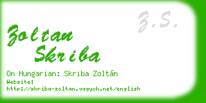zoltan skriba business card